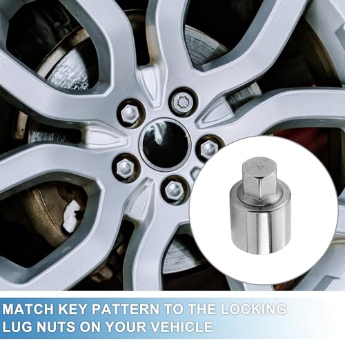 Image of Car Wheel Lock Lugnut Type V Anti-theft Screw Nut Removal Key Socket for Land Rover Range Rover Evoque Freelander