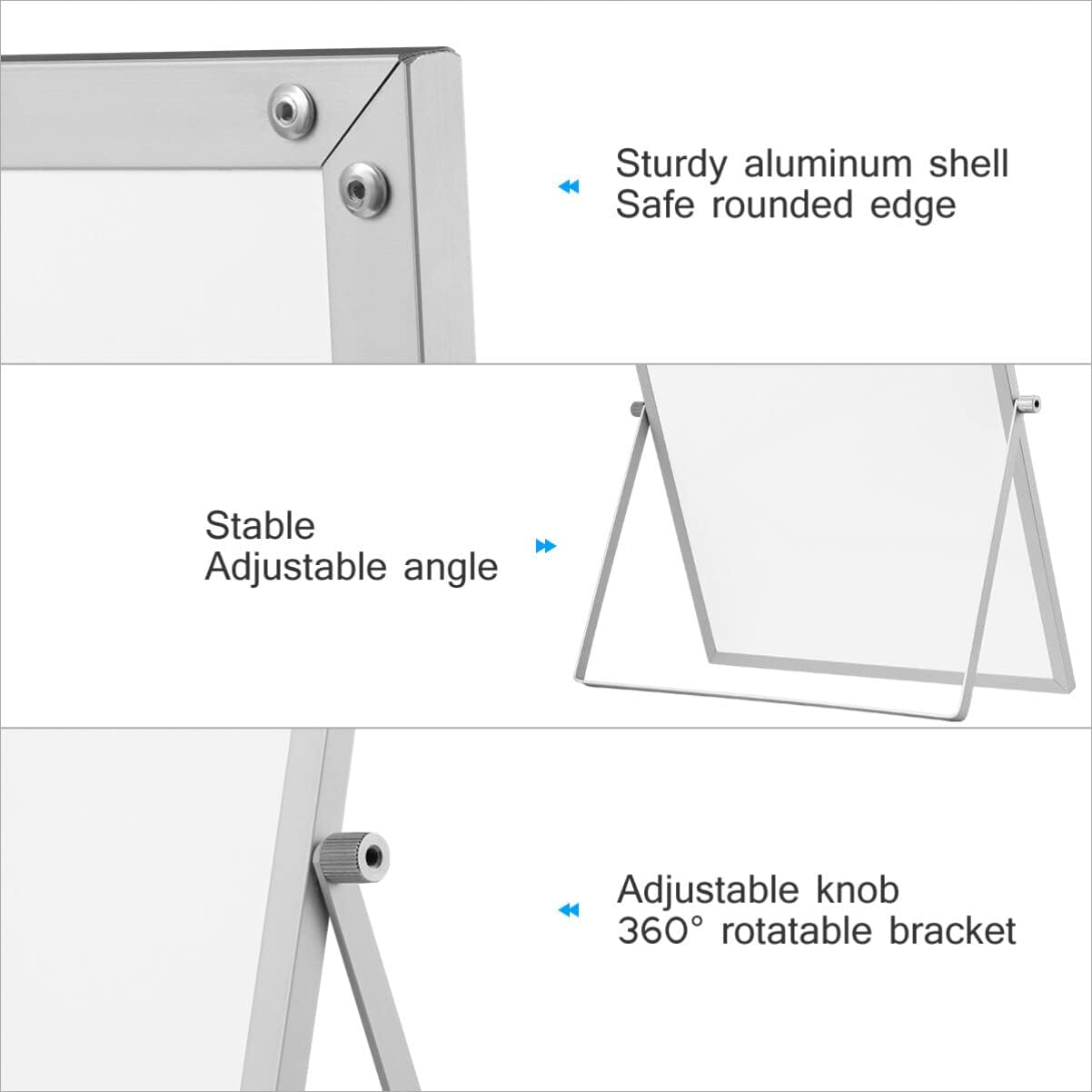 Pizarra Blanca Con Caballete Ajustable - Doble Cara Magnética 40x28 Pulgadas