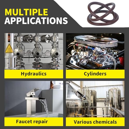 Image of ZDBB 382 PCS SAE FKM Viton O Ring Assortment Kit 30 Sizes Fluorocarbon Oring for Aviation Car Engines Cylinders Hydraulic Plumbing Various Industrial Chemical High Temperature and Oil Resistance