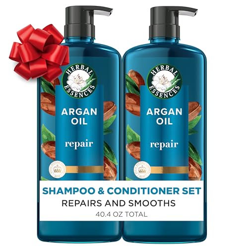 Herbal Essences Argan Oil Repair Shampoo & Conditioner Set, Moisturizes & Smoothes, Paraben-Free, Color-Safe, pH-Balanced, Citrus Scent, 20.2 Fl Oz, 2-Pack