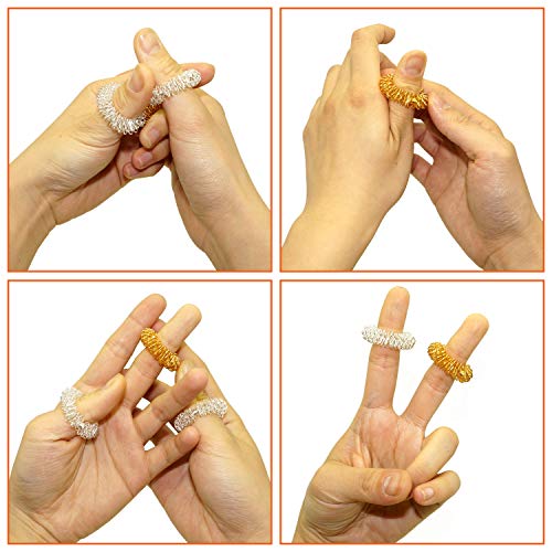 Finger Massage Ring 10 Pcs Relaxing Toy For Acupressure Therapy Releasing Stress Medicine Massager For Hands Silent Relax Reducer #TOP3