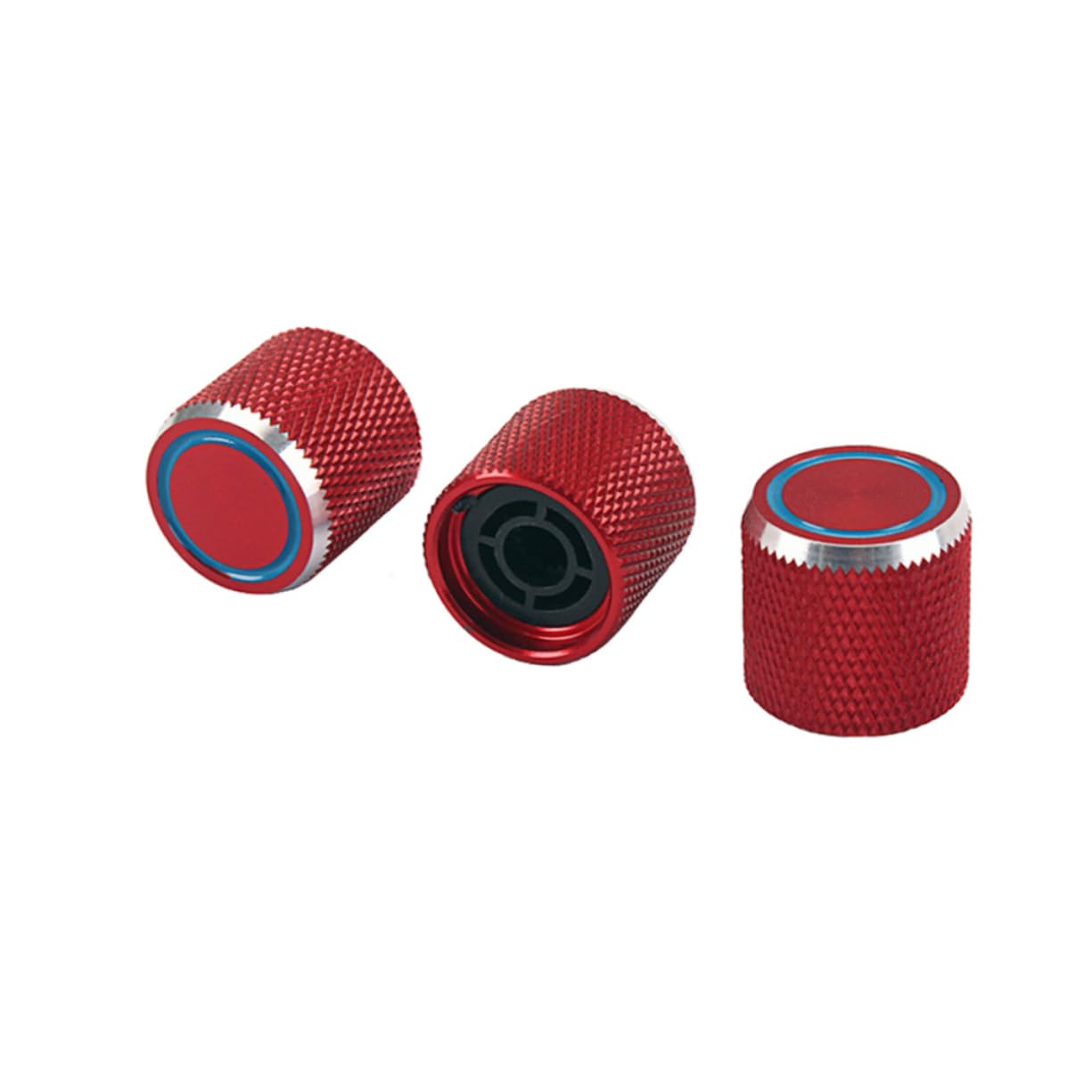 ibasenice 6 Stk Regler Für Gitarrenverstärker Tonknopf Gitarren-regler-kappe Verstärker Für E-gitarre Bassregler Bedienknöpfe Kappe Gitarrenknöpfe Aus Metall Rote Gitarre Gerändelt Ring