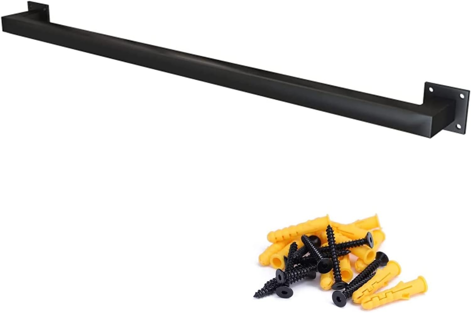 30cm - 600cm Staircase Handrail Square Pipe Handrail Staircase Steps Hand Rail for Indoor Stairs Wall Mount Support Rod Stairway Railing Outdoor Grab Rails (Color : Gold, Size : 80cm)