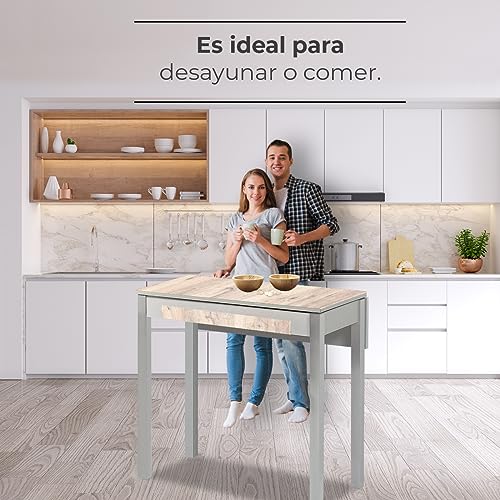 Table de cuisine pour petit espace ASTIMESA Amundsen 90x50 extensible 70 cm - 5