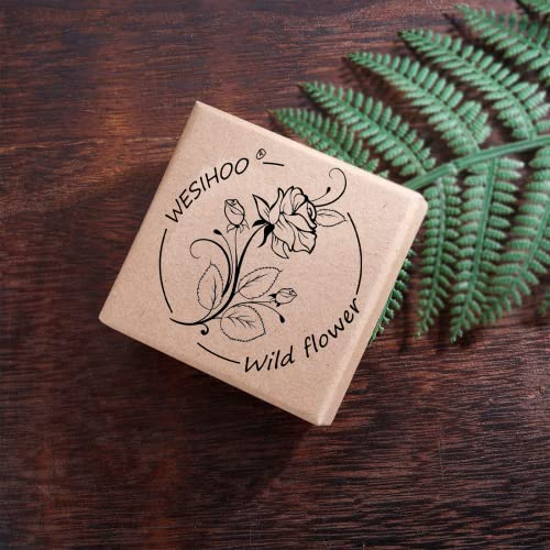 Vergissmeinnicht und Queen Anne's Lace Gepresste Wildblume Halskette | Gold gepresste Blume Halskette | Personalisierte handgefertigte Halsketten | Echte Blume Halskette | Abschiedsgeschenk | 45cm – Bild 9