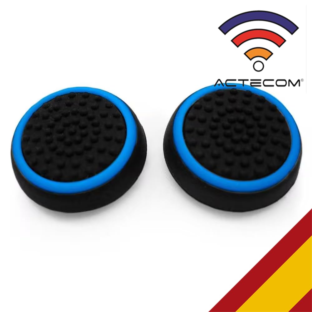 actecom 1 Par Funda de Goma Compatible con Joystick Mando Sony Playstation Dualshock 4 PS4/Slim/Pro Xbox One Eje L3 R3 Gomas (Azul)