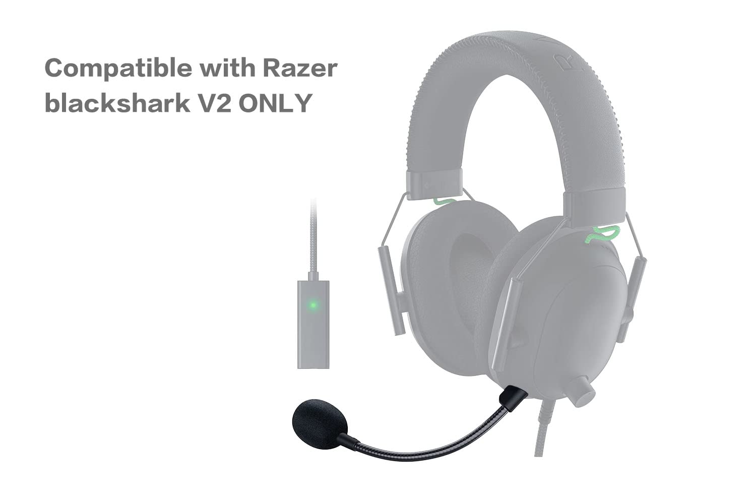 Micrófono de juego de repuesto para auriculares Razer BlackShark V2, V2 SE en PS4, PS5, Xbox One, PC, micrófono desmontable de 3.5 mm