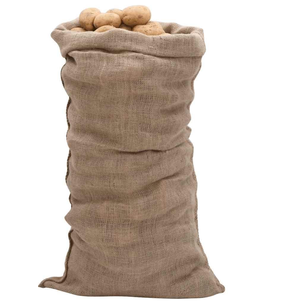 Jutesäcke 30 STK 65x135 cm 100% Jute 220 g/m² | Lebensmittellagerung, Pflanzenschutz, Dekoration, leicht faltbar, platzsparend