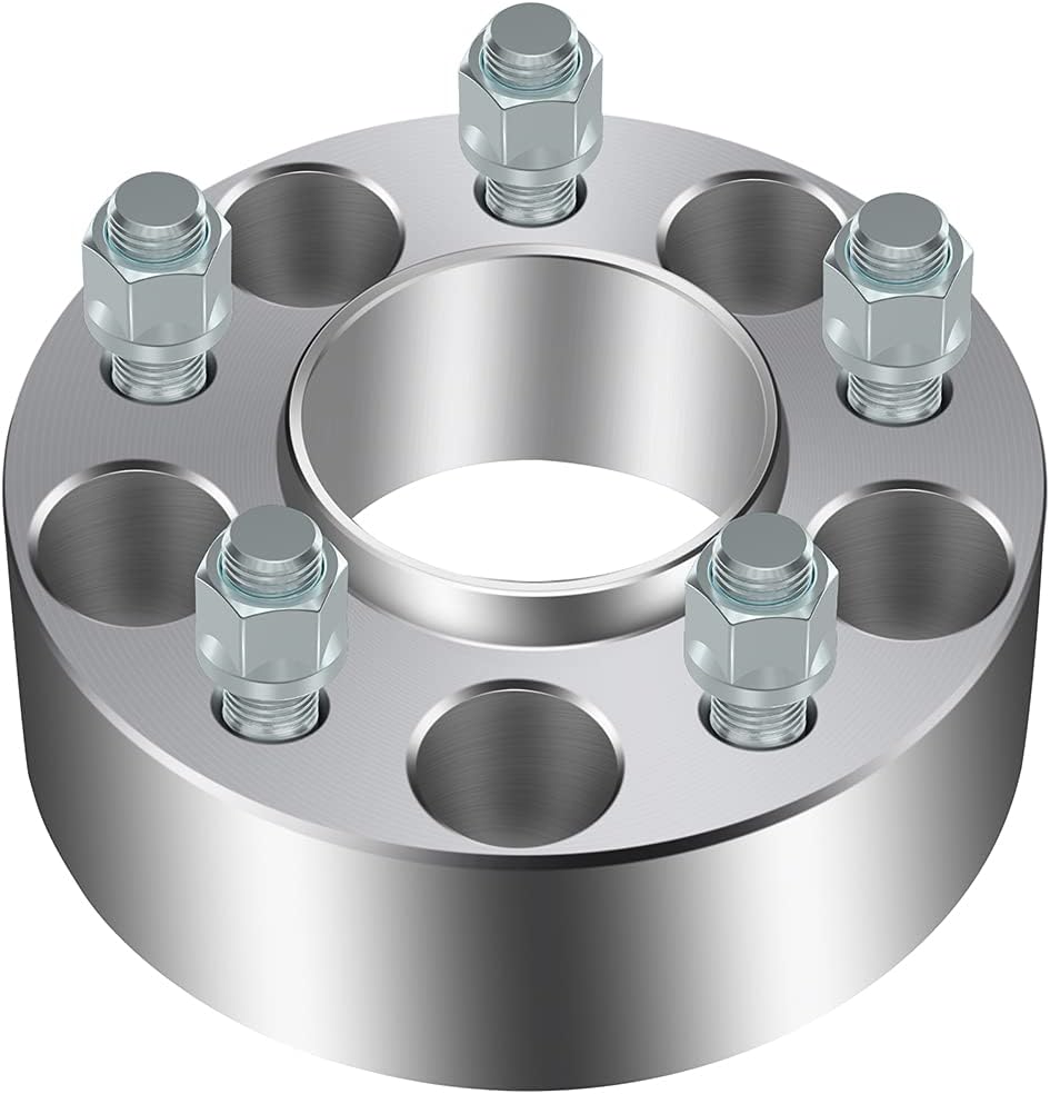 SCITOO 5x4.5 Wheel Spacers 2 inch Thick Hub Bore 70.5mm with 1/2 Studs, Silver 5 Lug Hubcentric Wheel Spacers Fit for Grand Marquis 1992-2011 for Explorer 1991-2010 - 2Pcs