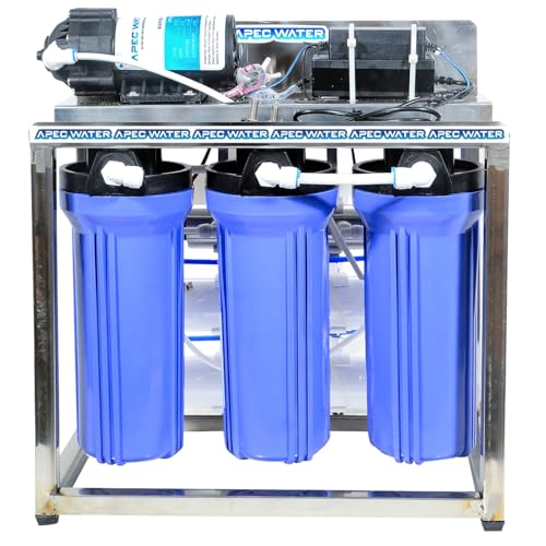 Image of Apec Water 25 LPH RO+UV Commercial RO Water Purifier 25 Liter Per Hour Blue Stainless Steel Full Automatic With TDS Adjuster