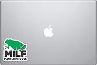 Vista 3 de MILF - Calcomanía de hombre con el que amo las ranas Adorable calcomanía de regalo para amantes de las ranas Divertida calcomanía de botella