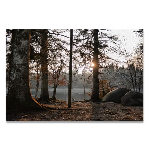 Lienzo de paisaje de montaña ideal para crear un rincón zen en el hogar