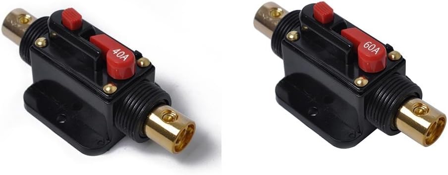 Amazon サーキットブレーカー オーディオヒューズホルダー インラインサーキット プロテクター 高品質 ２個 ヒューズホルダー ボックス 車 バイク