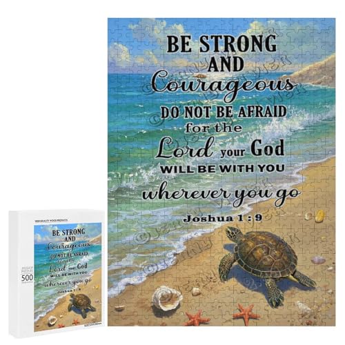 Beach Turtle Inspirational Quote Puzzle (500 pcs)