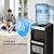 Kismile Water Dispenser with Ice Maker, Top Loading Water Cooler for 3 or 5 Gallon Bottles, 33 lbs/24H Ice, Hot & Cold Water, Child Safety Lock, for Home & Office, Black