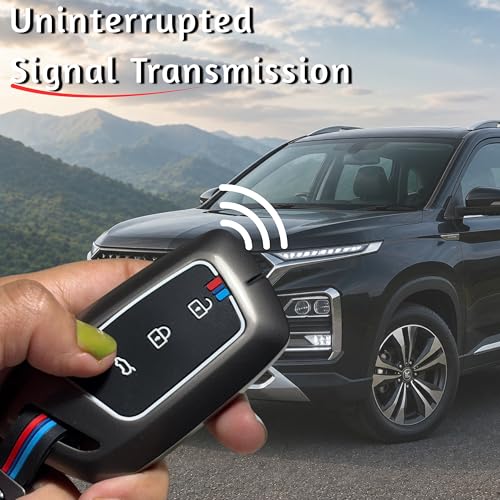 Image of Car Key Cover Compatible With MG Windsor EV & Hector | Premium 3-Button Smart Case | Luxury Protection Shell
