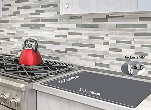 Emolife Versatile Silicone Counter Mat, Thick 2Mm, Countertop Protector, Heat Resistant, Nonslip, Xl Large Table Mat (Dark Grey) #TOP1