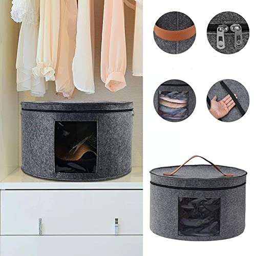Boîte de rangement pour chapeau grand format avec fermeture éclair - 7