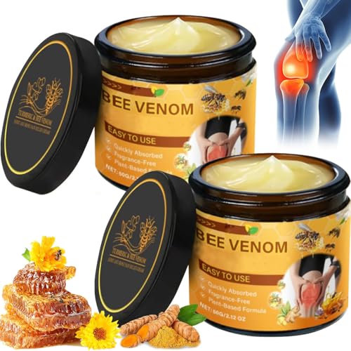 Vibbang Bee Venom Cream, Professional veneno de abeja y cúrcuma, Bee Venom Cream, Crema para el de Articulaciones, Premium Bee Venom Repairsfor All Skin Types (A)