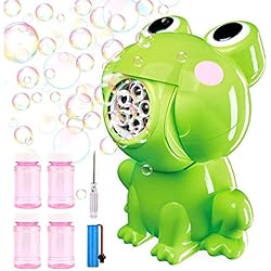 Jabones De Baño Para Bebés Máquina de Burbujas Rana Recargable, Regalo Pascua para Niños Maquina Pompas Jabon Automática, Juguete de Baño para Bebés 3 4 5 6 7 8 9 10 Años Juegos de Jardín Al Aire Libre Bodas