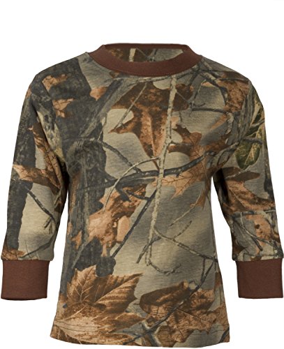 TrailCrest by Treel Toddler Long Sleeve Crew Neck Camo Cotton T-Shirt