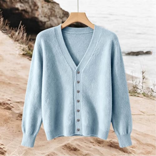 Cardigan Sweaters for Women V Neck Long Sleeve Knit Cardigans Shrug - image 3