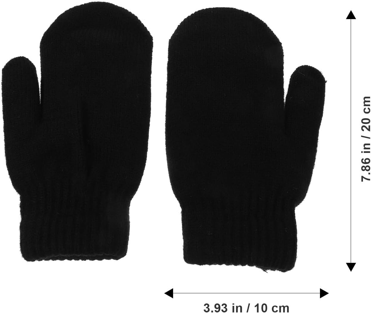 3 Pairs Acrylic Fiber Winter Gloves for Boys, Thickened Warm Lining Mittens, Practical and Comfortable Gloves for Skiing and Commute to School