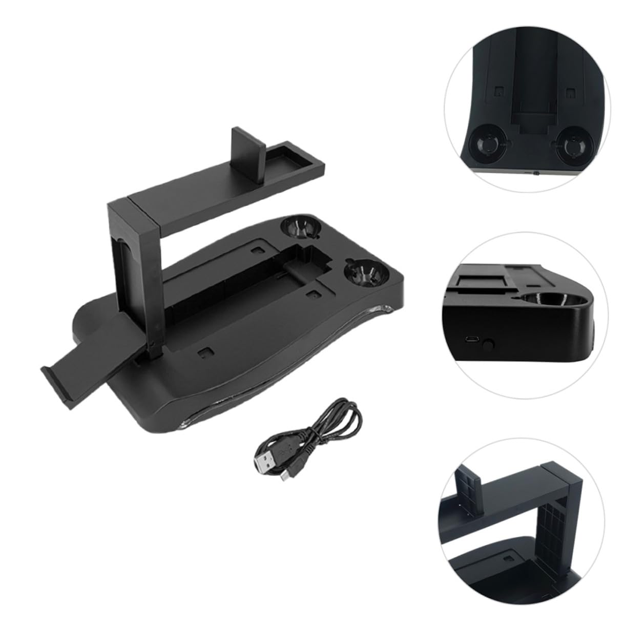 SHINEOFI Soporte de Carga para Control y Gafas de Realidad Virtual, Base Organizadora de Abs Negro, Ahorro de Espacio para Juegos