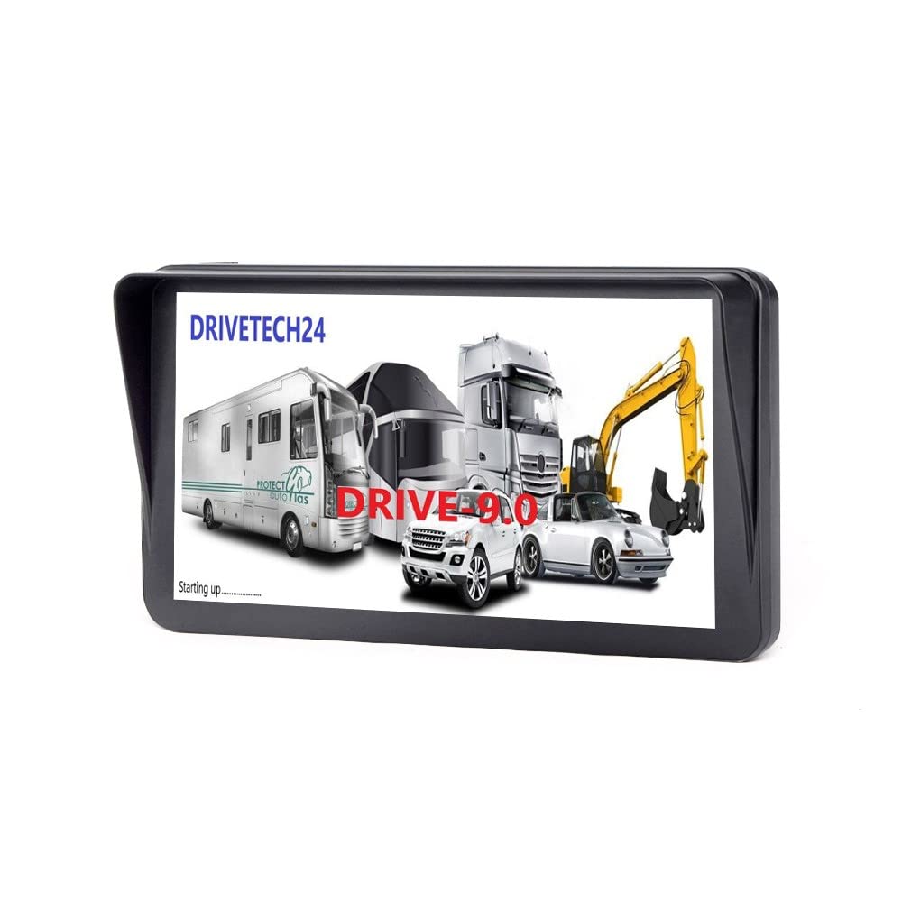 großes 9 Zoll Navigationsgerät Drive-9.0 Display Touchscreen PKW LKW Wohnmobil Bus, lebenslange Kartenupdates