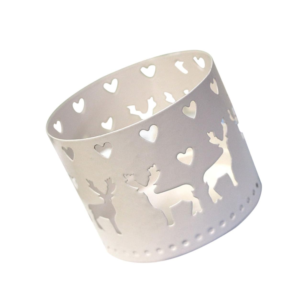 ULDIGI Unique Elk Pattern Iron Christmas Candle Holder for Home Office and Parties