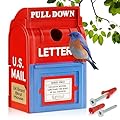 Muldale US Postbox Birdhouse - Traditional American Letter Box Robin Nesting Box - Bird Boxes - UV Resistant Resin Nest House