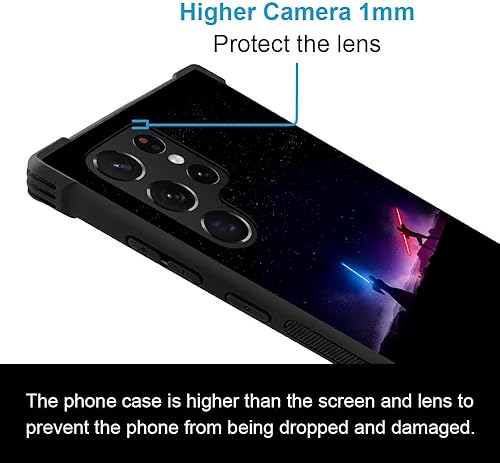 Miniatura 4 de DJSOK Funda compatible con Samsung Galaxy S23 Ultra, diseño de batalla solitaria por la noche para Samsung Galaxy S23 Ultra para hombres y mujeres,