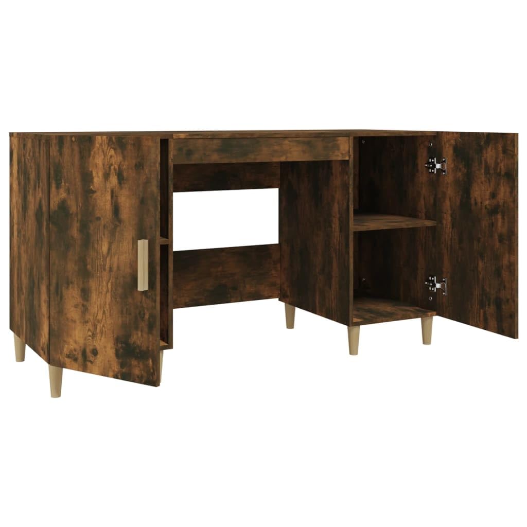 Scrivania con incenso, 140 x 50 x 75 cm, in legno di legno, tavolo da lavoro, scrivania ad angolo, per ufficio, studio, camera da letto, soggiorno A1