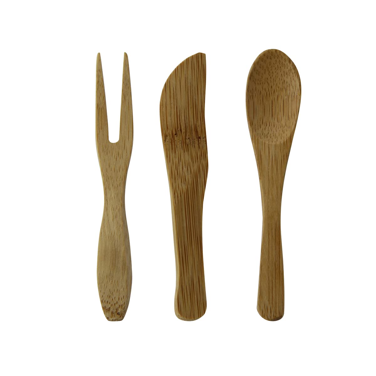 Kamala Bamboo Mini Fork (Case of 500), PacknWood - Small Wooden Forks for Serving (3.5" Long) 209BBKAMALA