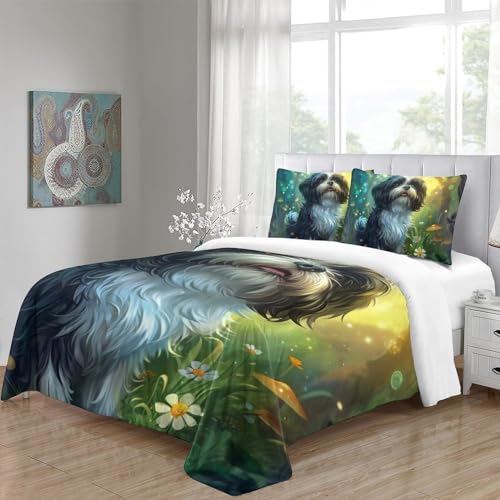 Housse de couette Skye Terrier 260x220 cm avec taies en microfibre douce - 5