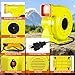 1.5HP Inflatable Air Blower for Big Inflatables, 1100W Powerful Bounce House Blower, Portable Commercial Fan Pump for Large Inflatable Bouncy Castle, Water Slide, Jumper