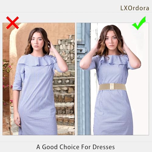 Women Wide Stretchy Belts Elastic Waist Belts for Dresses4