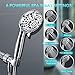 Shower Head,6 Functions High Pressure Shower Head with Handheld,4.3'' High Flow Handheld Shower Heads Set with 64'' Stainless Steel Hose Teflon Tape Rubber Washers,Chrome Finish,Tool-Free Installation