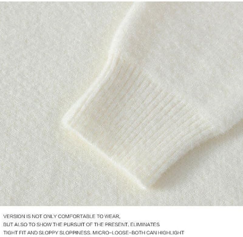 Winter Men's Knitted Sweater Solid Color Thin Loose Casual Men