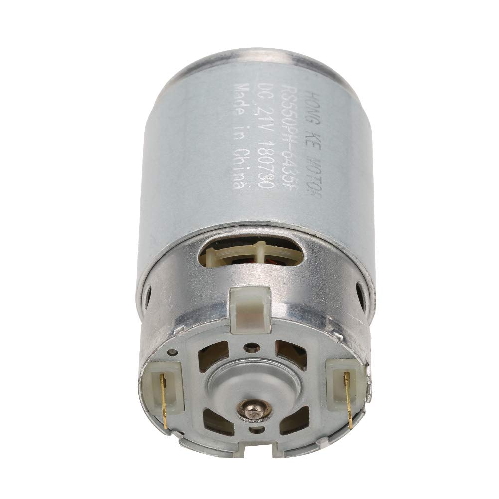 Hztyyier Hochwertiger DC-Motor mit Zwei Geschwindigkeiten mit 12-Zahn-Zahn-Zahnrad-DC für Elektro-Rohrmaschinen-Maschinenzubehör (21V)