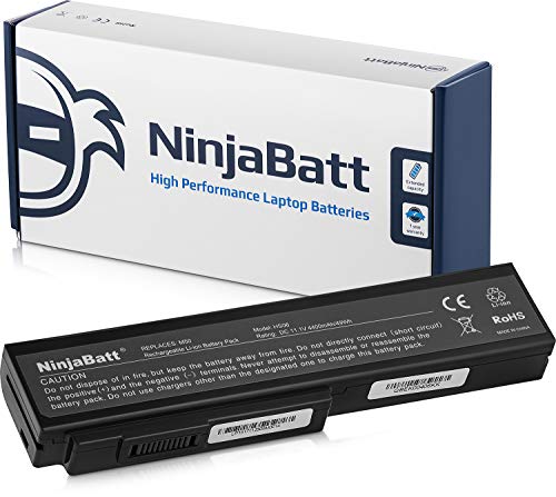 NinjaBatt Laptop Battery for Asus N53SV N53S G50VT G51VX M50 N53 N53J N53JQ N53SN N61J N61JQ N61JV A32-N61 A32-M50 G50 G60 A33-M50 G51J L062066 M60 [6 Cells/4400mAh/49Wh]