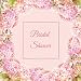 Bridal Shower: guest book for wishes and advice with gift log and memory pages. Floral-themed design with pink roses and hortensia