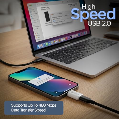 Image of UNIGEN Type-C to Lightening Converter | Supports 27W Fast Charging & 480Mbps Data Transfer | Compatible with iPhone 14 /13, iPad & More