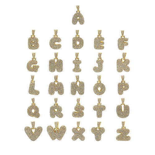Collier hip hop unisexe maille 5 mm résistante plaqué or 14k initiale P