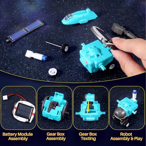 Image of STEM Toys for Kids Ages 8-13, Christmas Birthday Gifts for 8 9 10 11 12 13 14 Year Old Teen Boys Girls, 6-in-1 Solar Robot Educational Science Building Experiment Kits