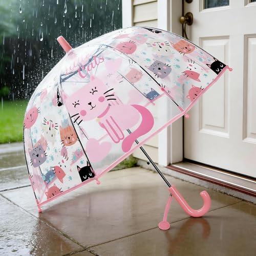 Parapluie transparent bulle résistant pour enfant face aux tempêtes