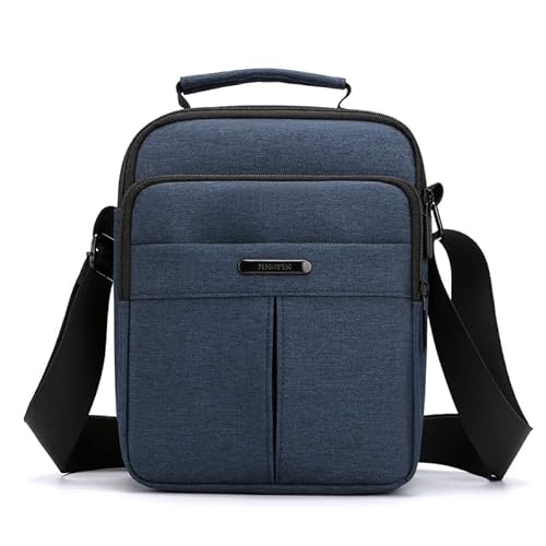 Borsa a tracolla da uomo borsa a da uomo 23 cm impermeabile da uomo da lavoro per attività allaperto viaggi uso quotidiano Blu 23 x 18 x 9cm