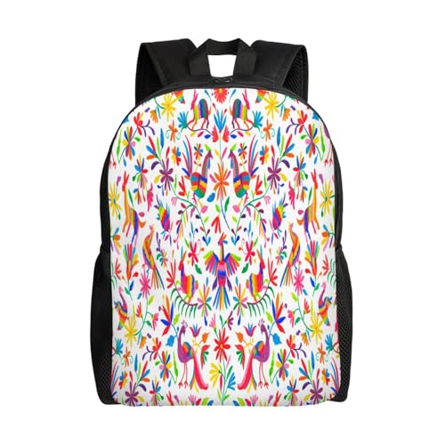 Mexican Colorful Pigeons Pheasant Backpack Simple Leisure Travel Backpack Outgoing Daypack 16 inch