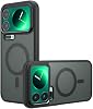 Funda magnética para Xiaomi 17Pro Max/17/17Pro, protección contra caídas con airbags en las cuatro esquinas, cubierta esmerilada resistente al amarilleo, negro, 17Pro 1