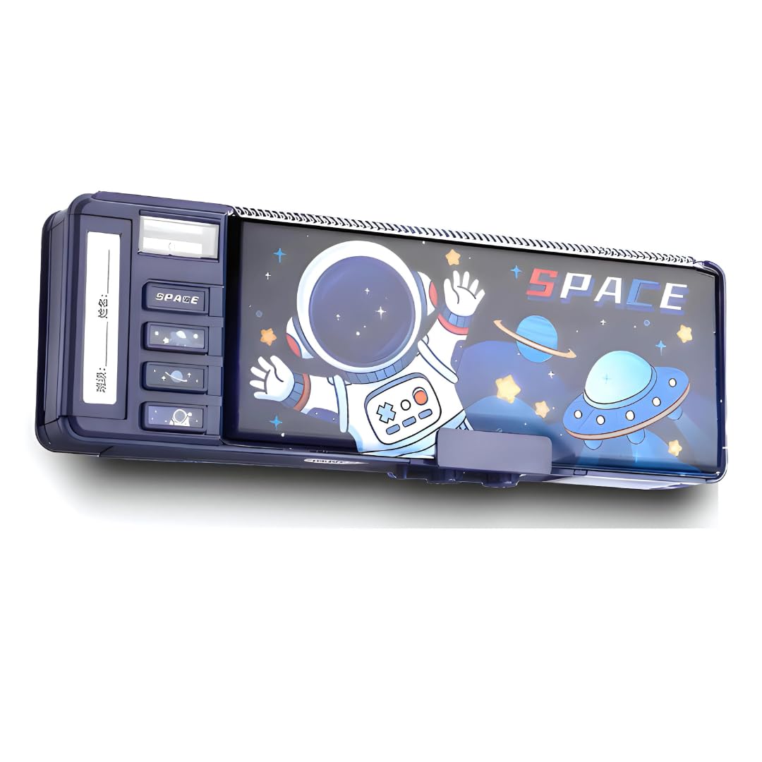 Pencil Box for Boys & Girls, Pencil Box with Lock Password, Magnetic Pencil Box for Boys, Double Sided Compass Box for Kids, Space Astronaut Theme Pencil Case (Without Accessories) (B0DCG7BWHC) Amazon Price History, Amazon Price Tracker